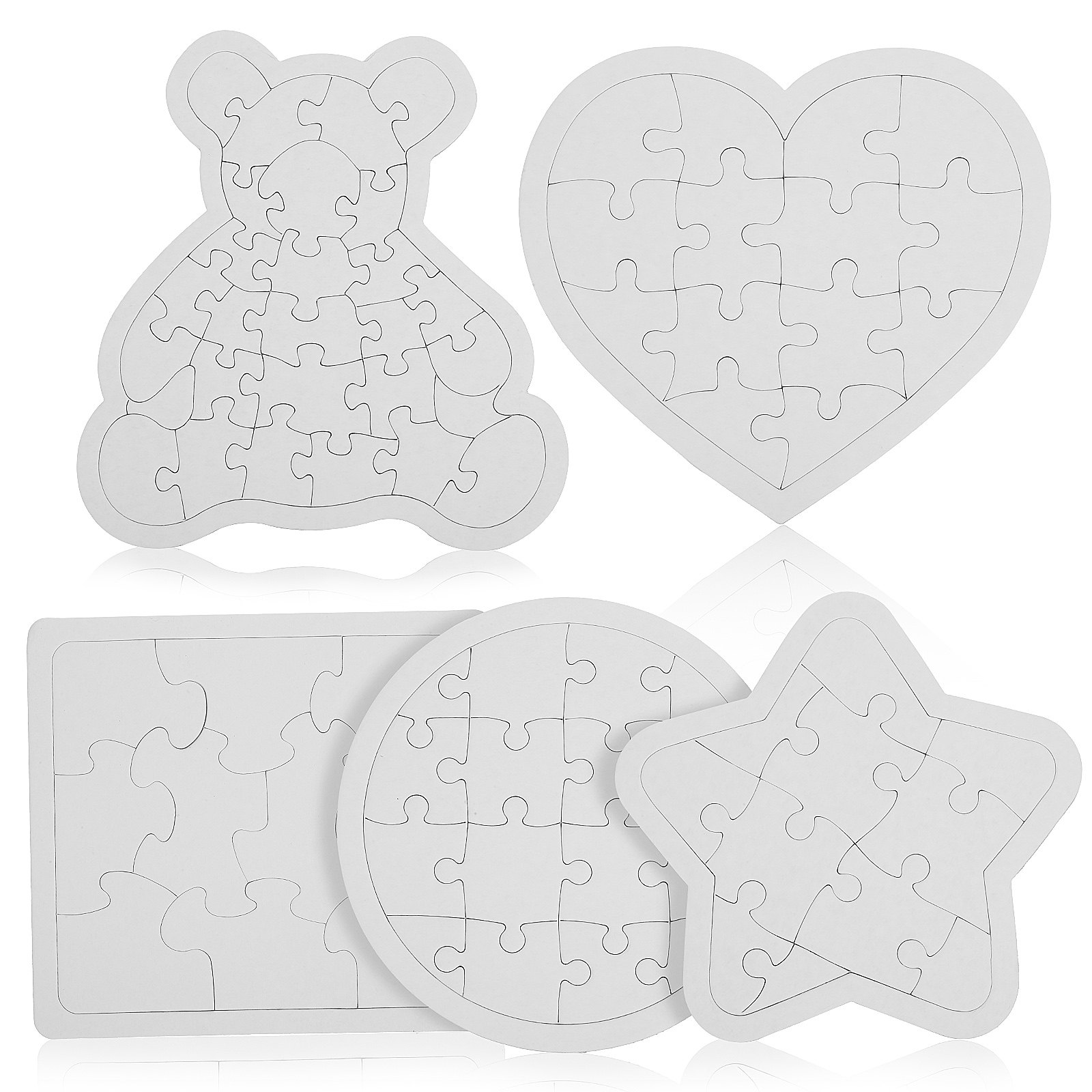 5Pcs White Blank Jigsaw Puzzle - Puzzle Blank White recensione e prezzo