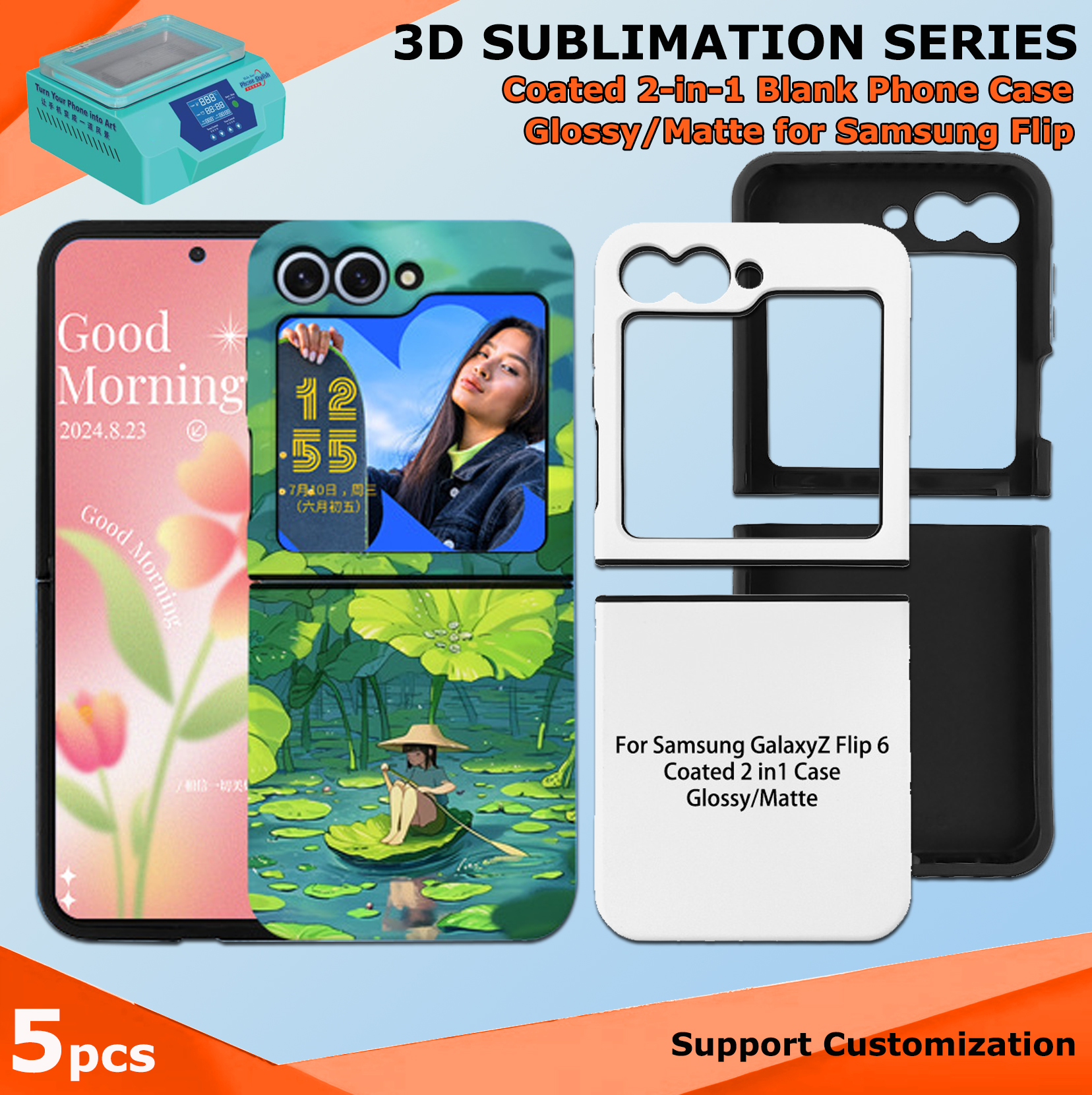 Fonlyu 5pcs Coated 2 in 1 Blan - Phone Case Blank Print recensione e prezzo