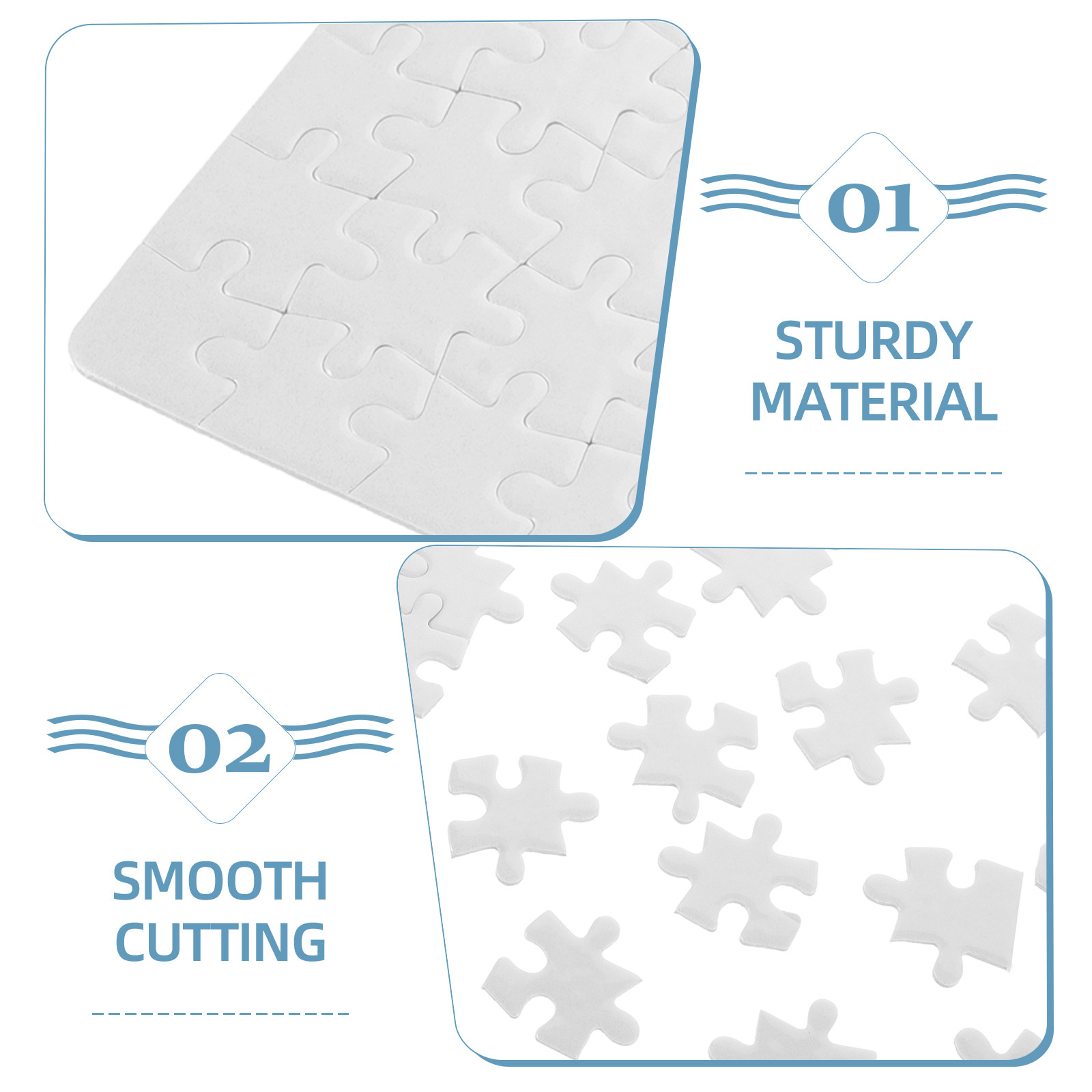 4 Sheets Blank Jigsaw Puzzle B - Puzzle Blank White recensione e prezzo