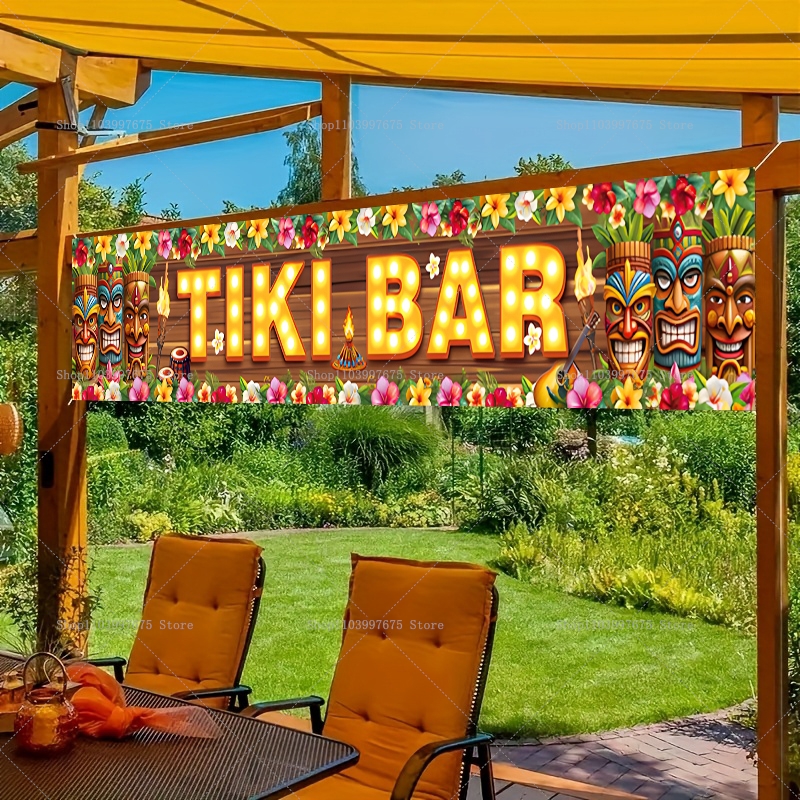 Vibrant Tiki Bar Banner Tropic - Yard Sign Blank recensione e prezzo