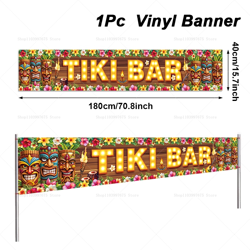 Vibrant Tiki Bar Banner Tropic - Yard Sign Blank recensione e prezzo