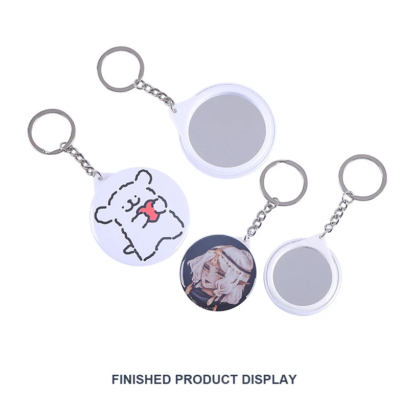 New 100PCS Key Ring Mirror Bla - Button Badge Blank recensione e prezzo