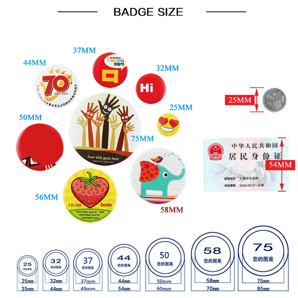100Pcs/set Plastic Blank Badge - Button Badge Blank recensione e prezzo