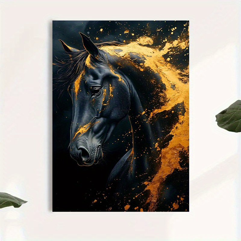 1pc Elegant Black Horse Canvas - Canvas Wrap Ready recensione e prezzo