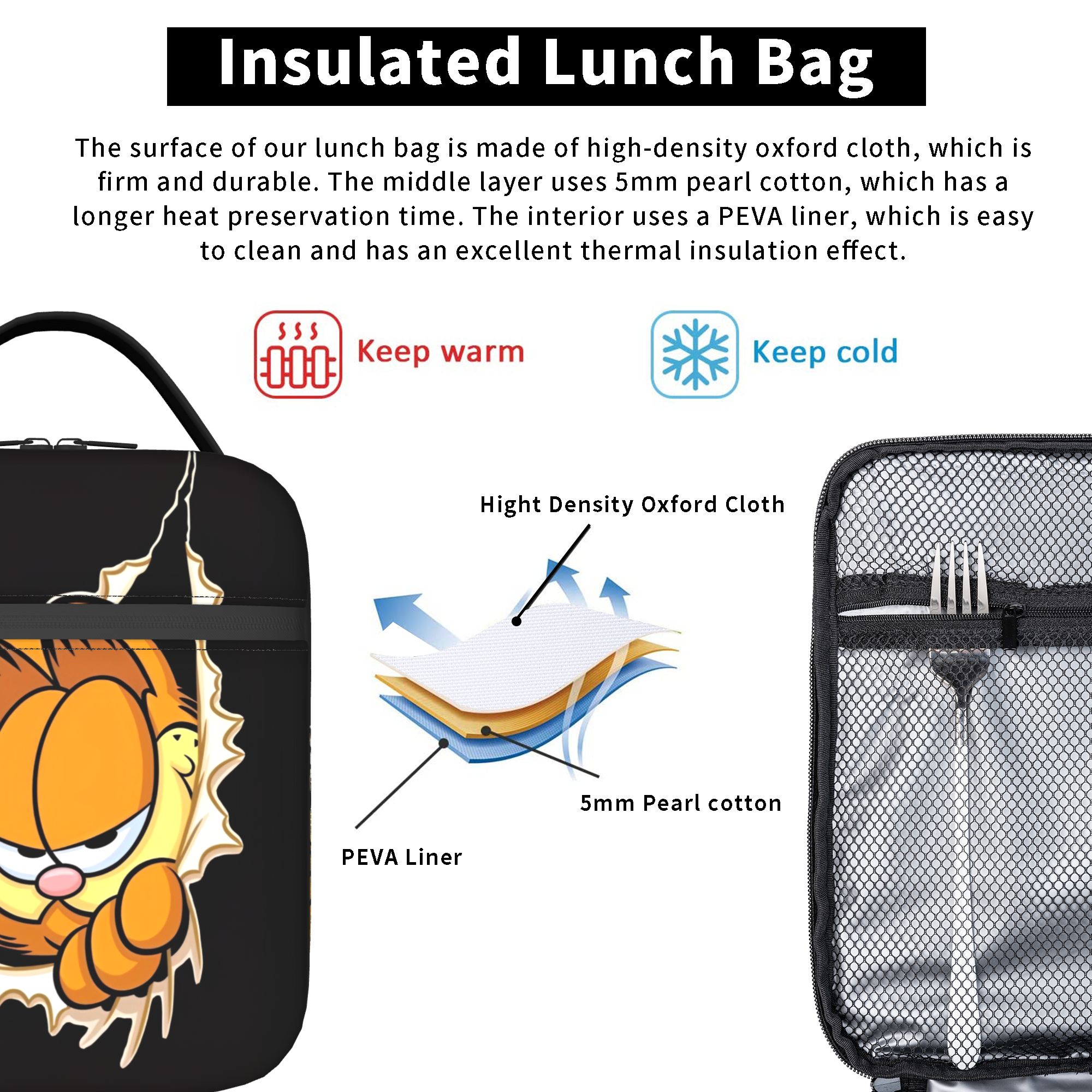 Garfielded Insulated Lunch Bag - Tote Bag Sublimation recensione e prezzo