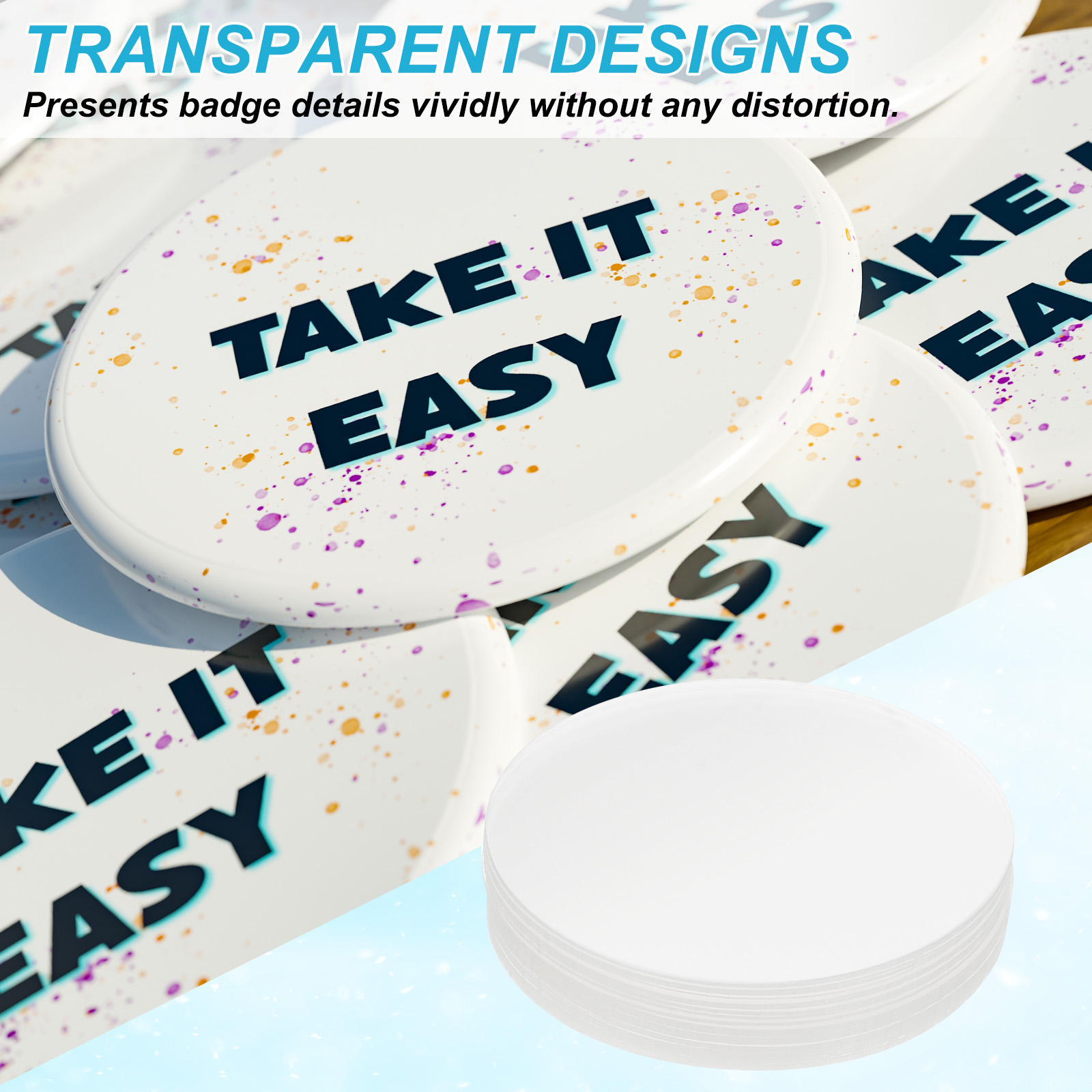 44/48/54/61/65/70mm Badge Film - Button Badge Blank recensione e prezzo
