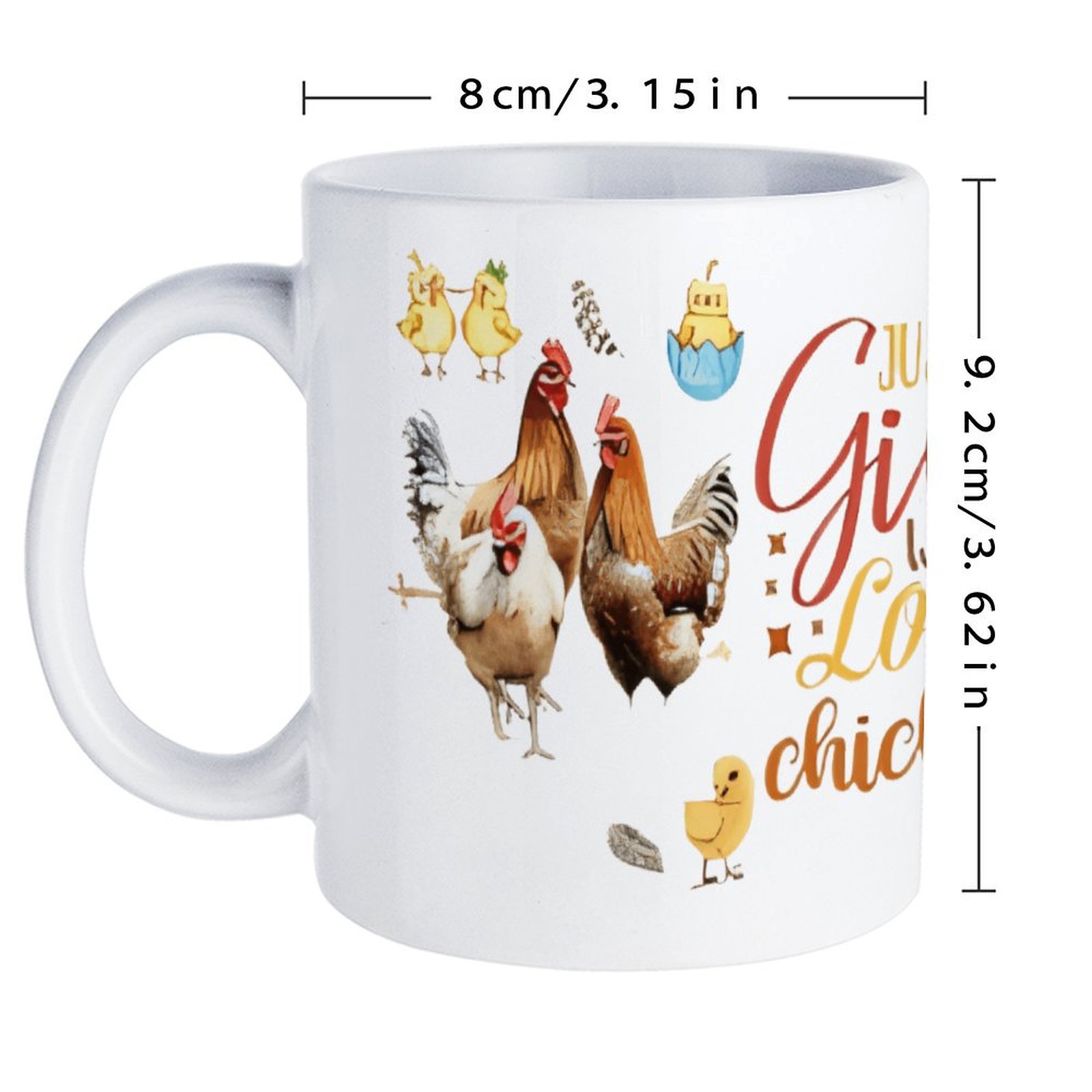 Just A Girl Who Loves Chickens - Sublimation Mug White recensione e prezzo