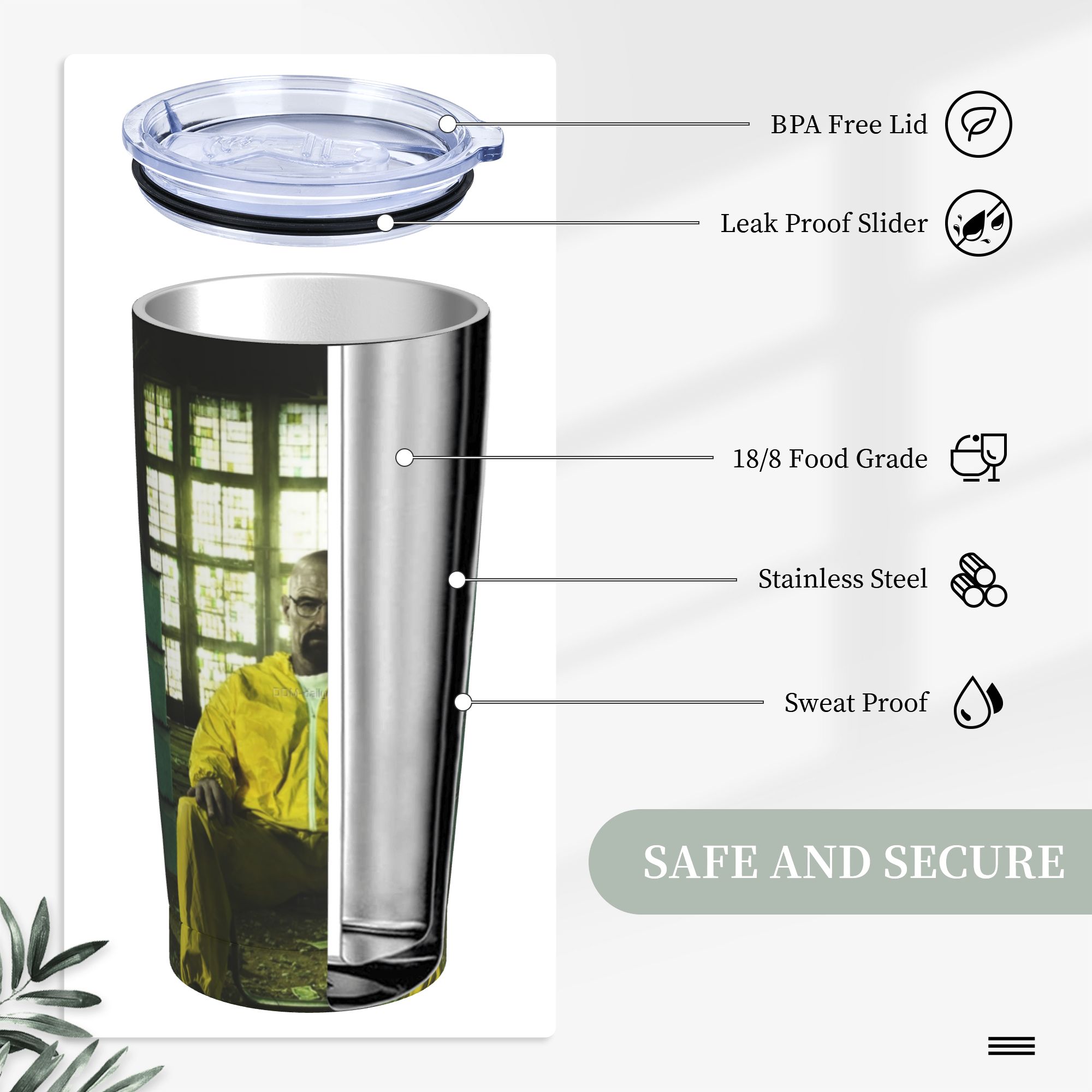 Breaking Bad Walter White Tumb - Tumbler 20Oz White recensione e prezzo