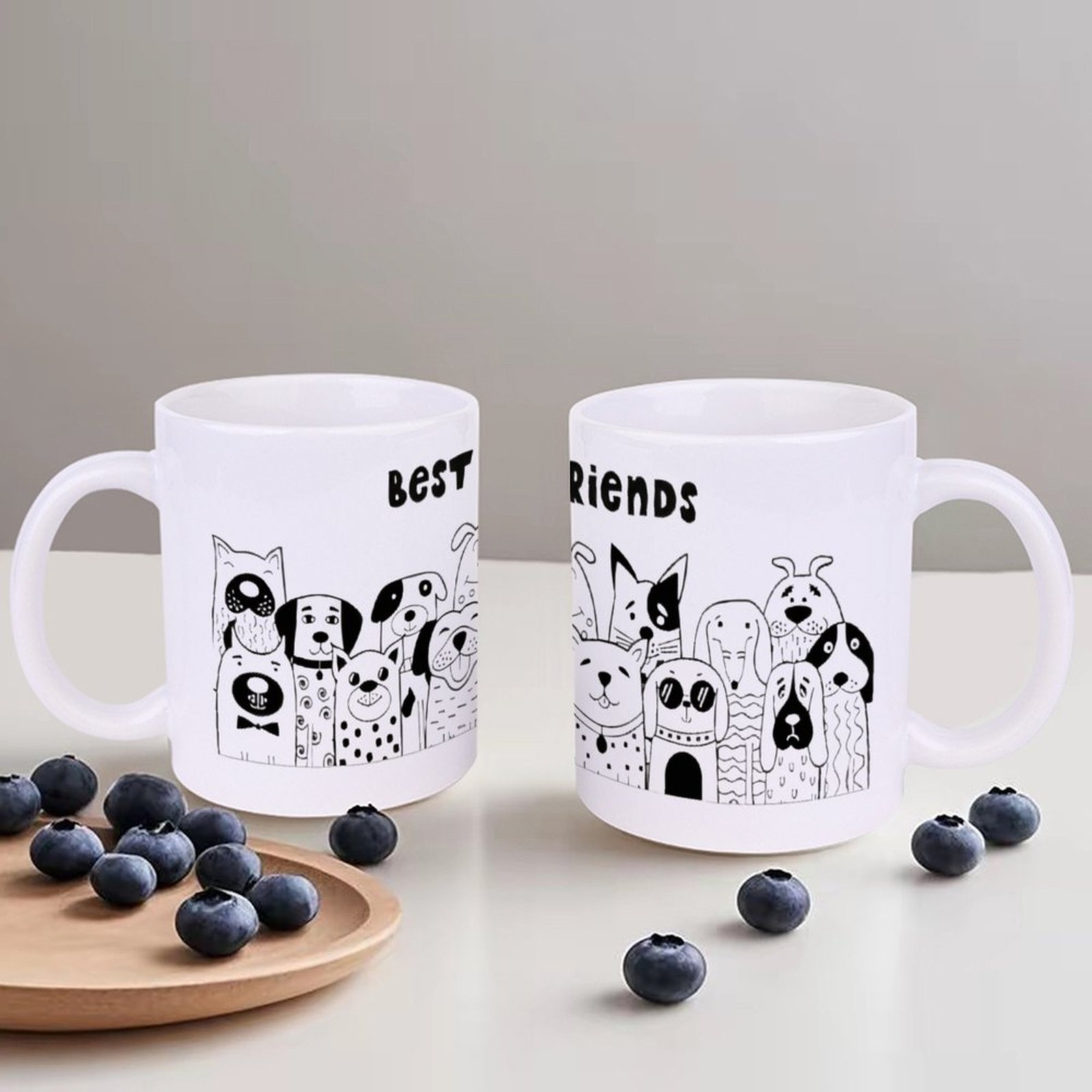 Illustration Of Dogs With The  - Sublimation Mug White recensione e prezzo