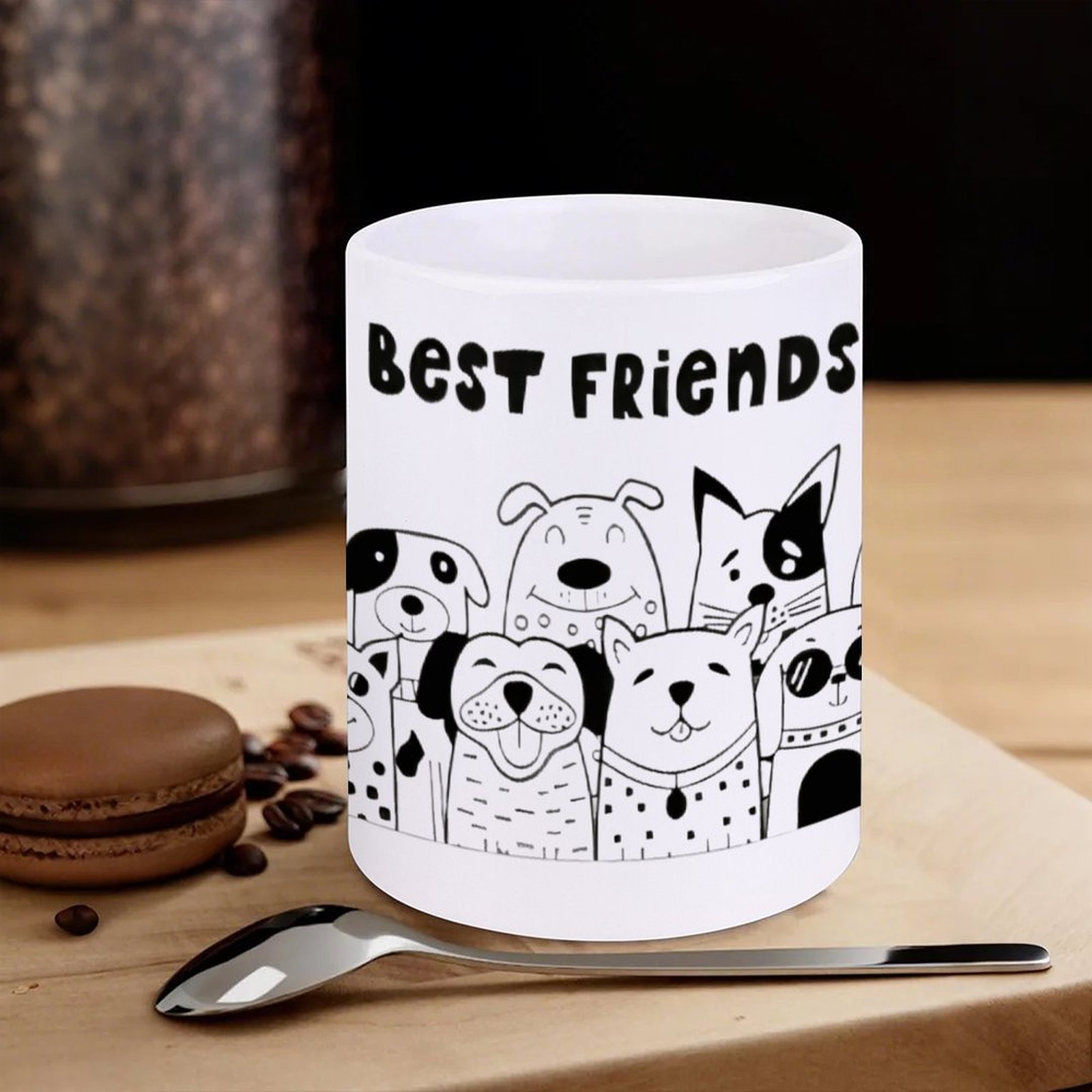 Illustration Of Dogs With The  - Sublimation Mug White recensione e prezzo