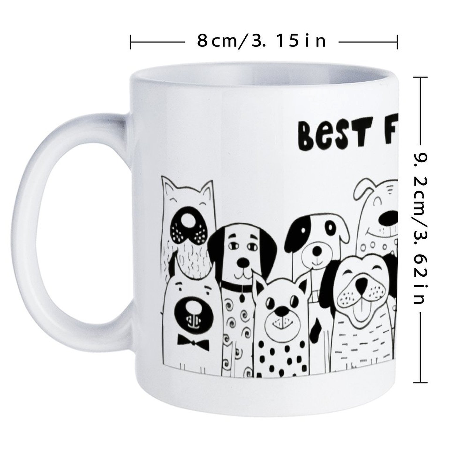 Illustration Of Dogs With The  - Sublimation Mug White recensione e prezzo