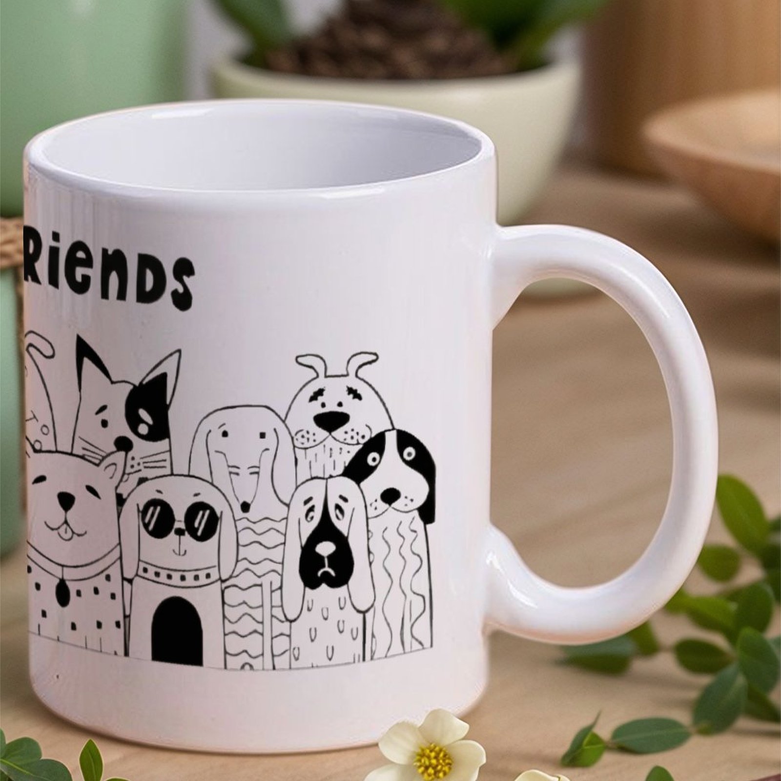 Illustration Of Dogs With The  - Sublimation Mug White recensione e prezzo