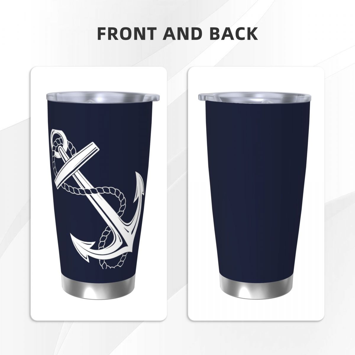 Anchor Nautical White & Navy S - Tumbler 20Oz White recensione e prezzo