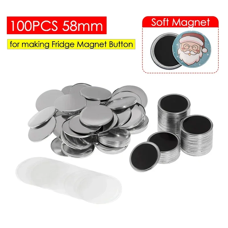 50/100PCS 25-75mm Magnet Refri - Button Badge Blank recensione e prezzo
